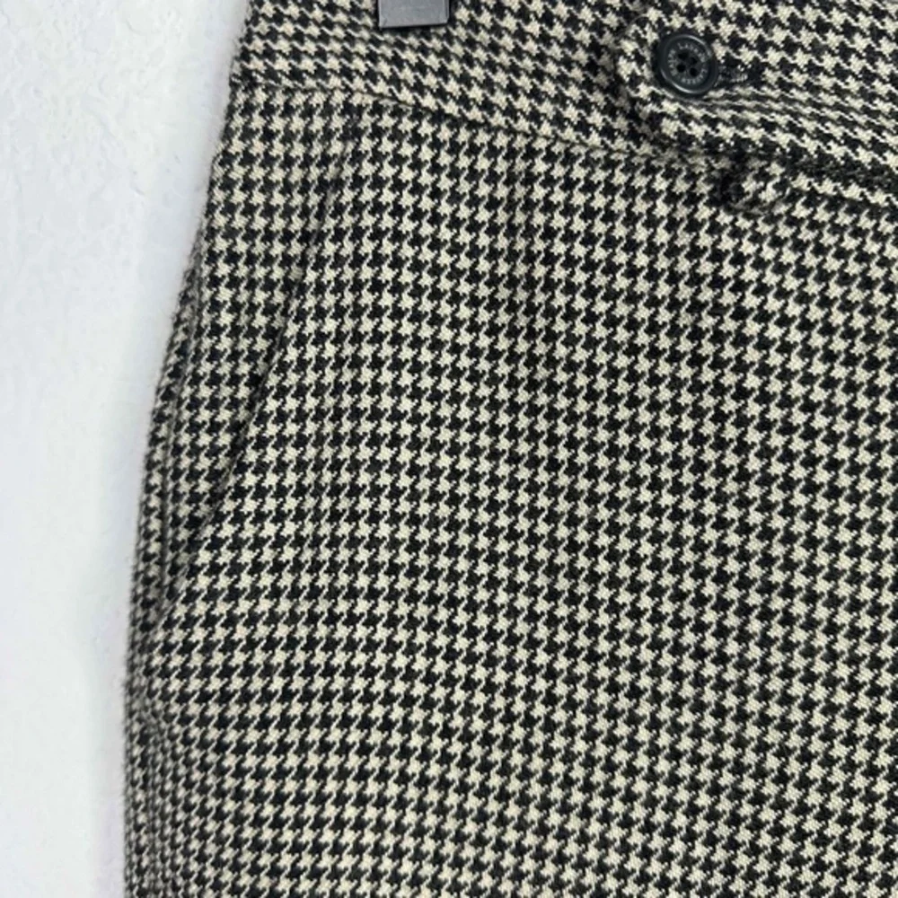 Lauren Ralph Lauren Pants Women's 4P Black Brown Wool Houndstooth Career Preppy‎